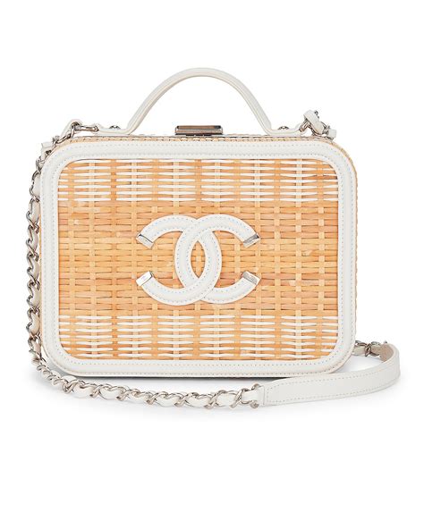 chanel rattan vanity bag